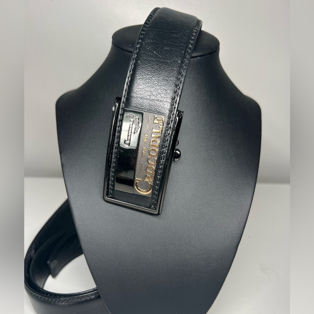 Black Belt with Chrome Buckle